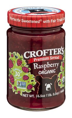 Crofters Fruit Spread - Organic - Premium - Raspberry - 16.5 Oz