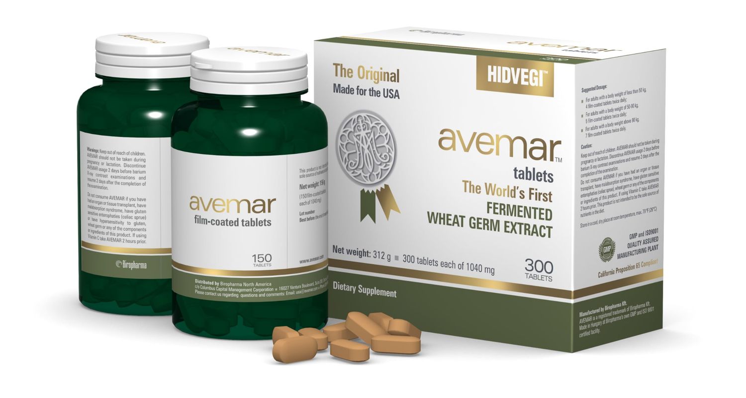 Avemar Fermented Wheat Germ Extract - Premium Tablets Immune Support Vitality 300 Tablets 2x150