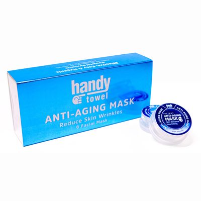 Handy Towel Anti Aging Face Sheet Mask, Firming and Anti Wrinkles Daily Facial Individually Wrapped Travel Size, Hyaluronic Acid Propolis Capsule Facial Mask, Radiance Elasticity, Travel Size 6-Pack