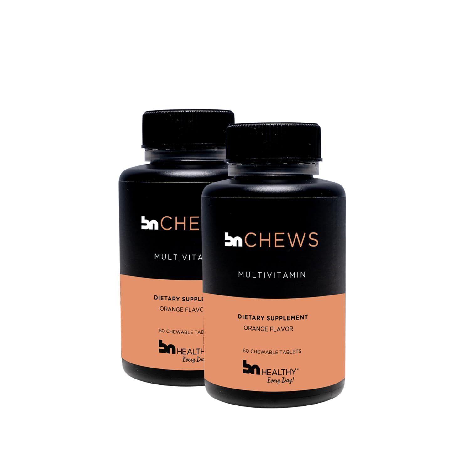 BNHealthy Chewable 2 Pack Bariatric Multivitamin with Iron, Vitamin B12, Delicious Orange Flavor - 120 Ct - 60-120 Day Supply.