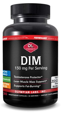 Olympian Labs DIM 150mg - DIM Diindolylmethane Supplement Capsules Supporting Hormone Balance, Clear Skin, PCOS, Aid in Fitness Regimes - 30 Capsules (30 Day Supply)