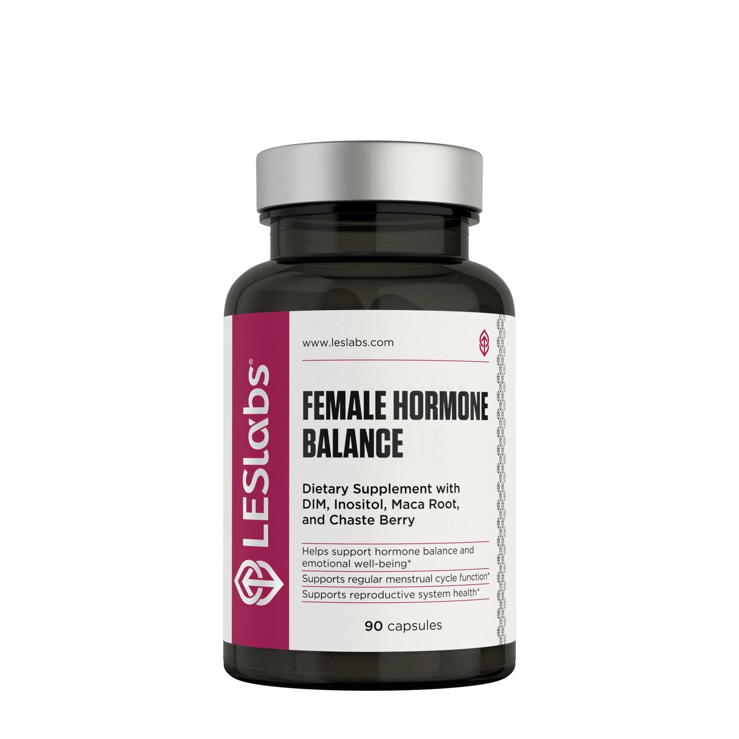 LES Labs Female Hormone Balance Supplement - Hormone Support for Women with Inositol, DIM, Vitex, Chaste Tree, Vitamin B6 Folate - Menstrual Cycle Fertility Support - 90 Capsules - Non-GMO