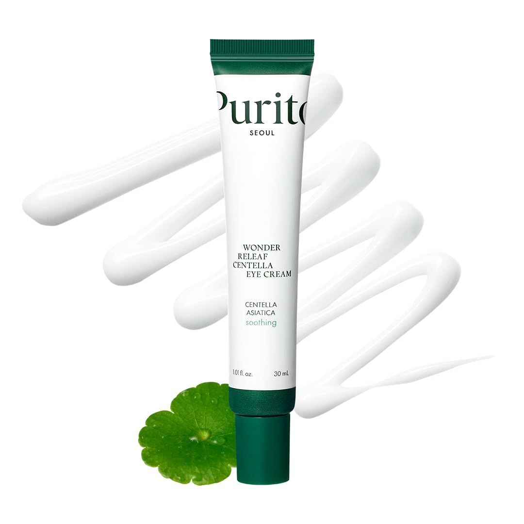 PURITO Centella Eye Cream, Korean Centella, for Sensitive Skin, Soothing, Facial Eye Cream for face, Dark Circles, Wrinkles, Puffiness, K-Beauty, Vegan Cruelty-Free, 30ml 1fl.oz