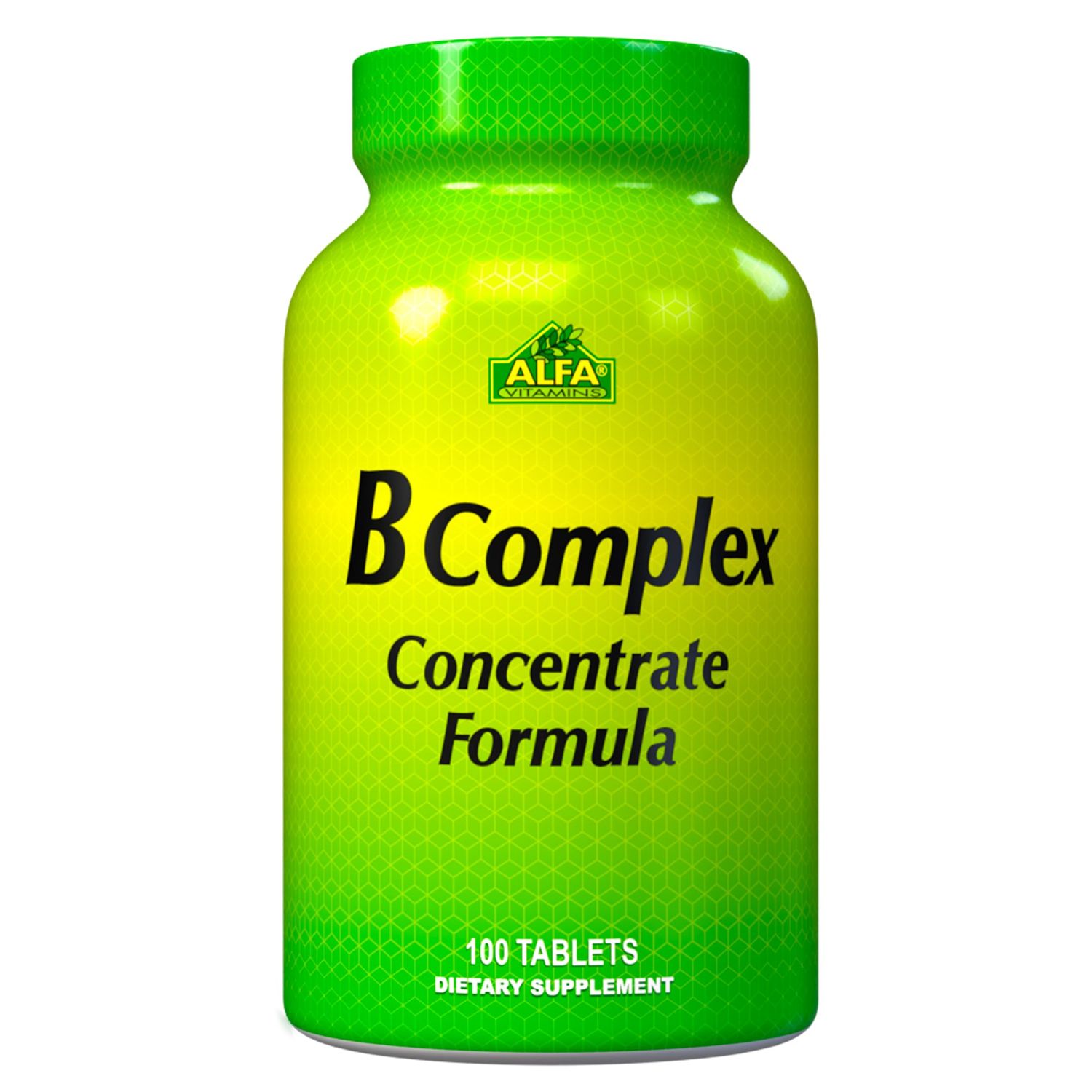 ALFA VITAMINS B Complex Formula - Daily Nutritional Supplement - B Vitamins for a Healthier Heart and Nervous System, and Natural Energy Increase - 100 Tablets