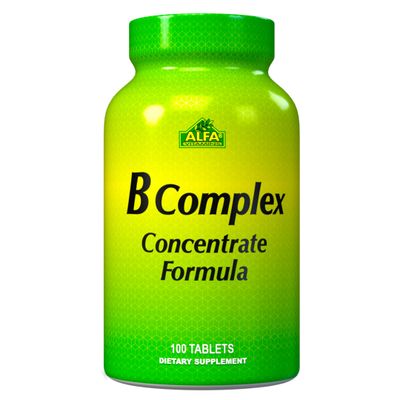 ALFA VITAMINS B Complex Formula - Daily Nutritional Supplement - B Vitamins for a Healthier Heart and Nervous System, and Natural Energy Increase - 100 Tablets