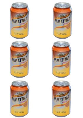 Maltina Non Alocholic Drink, 330ml Can (Pack of 6)