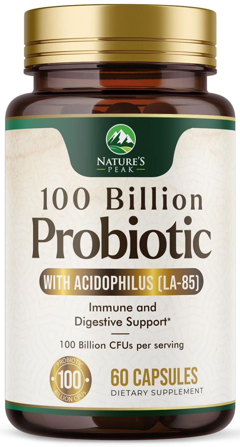 Probiotics for Women&#39;s Digestive Health - 100 Billion CFU, 16 Strains with Prebiotics, Supports Immune, Gut Health, PH, Gas Bloating, Best Probiotic for Women Men, Shelf Stable - 60 Capsules