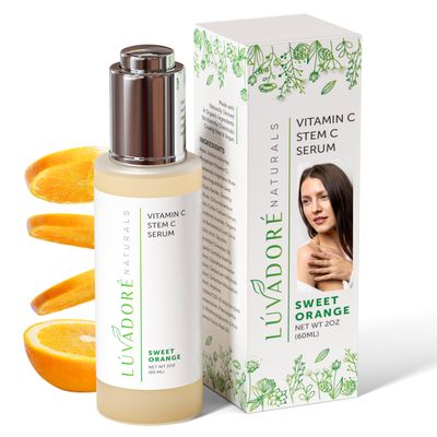 Vitamin C Serum for Face Neck 2oz - 20 Vit C Serum Face, Reduces Dark Spots, Firms Skin with Orange Stem Cells, Plant Based Vitamin C, Anti-Aging, Natural Clean Beauty
