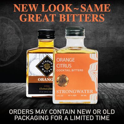 Strongwater Orange Bitters (40 Servings) - Spiced Orange Bitters for Cocktails - Cocktail Bitters with Zest, Cardamom Walnut - Pair with Whiskey, Bourbon, Vodka, Rum, Gin - 3oz, 1 Pack