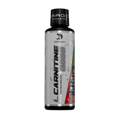 DRAGON PHARMA L-Carnitine 3000, Amino Acid Supplement, Increase Available Energy and Workout Harder, Supports Appetite Control (32 Servings, Sour Watermelon)