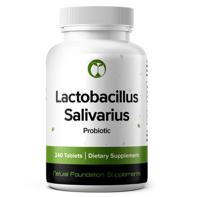 Lactobacillus Salivarius Probiotic Supplement 240 Tablets 3 Billion CFU Probiotics for Men Women Supports Dental, Digestive Gut Health Made in The USA (240, Lactobacillus Salivarius)