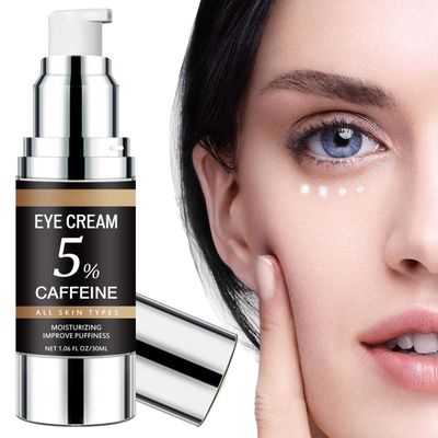 5 Caffeine Eye Cream with Tea Polyphenols for Reducing Puffy Eye, Under Eye Cream for Dark Circles, Under Eye Treatment for Anti Aging Wrinkles Fine Lines, Under Eye Serum for Eye Bags, 1.06 oz