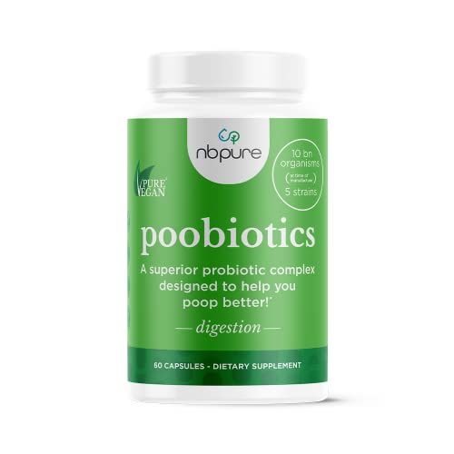 nbpure Poobiotics, Vegan Pre Probiotics - Gut Health Microbiome Balance Support for Men Women - Supports IBS, Diarrhea, Constipation, Leaky Gut Relief - Lactobacillus Bifidobacterium