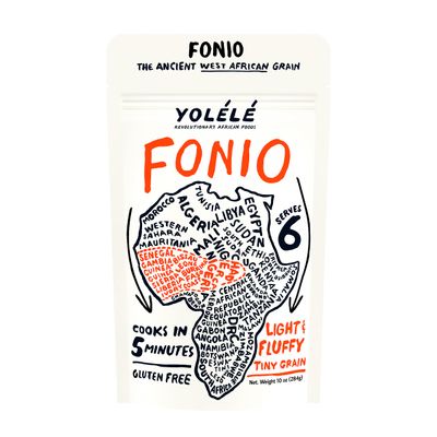 Yolele Fonio African Supergrain Ancient Grains, Precooked Gluten-Free Non GMO Organic Vegan Protein High Fiber Keto Paleo-Friendly Rice Alternative 30 oz (10 oz, 3 Pack)