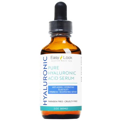 Easy Look Pure Hyaluronic Acid Serum for Face Anti Aging, Fine Lines, Dark Spots, Dry Skin 2 oz