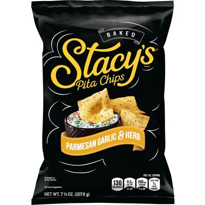 Stacy&#39;s Parmesan Garlic Herb Flavored Pita Chips, 7.33 Ounce (Pack of 12)