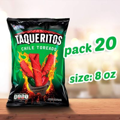 Taqueritos Extremos Chile Toreado One piece of it fulfills desires 8oz Bags (Pack of 01)