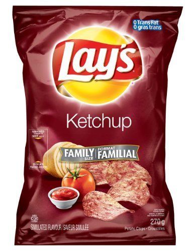 Canadian Lays Ketchup Flavour Chips [5 Large Bags] by Lay&#39;s