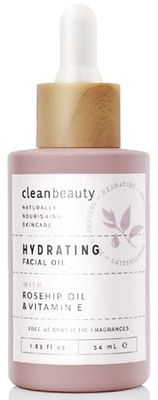 Clean Beauty Hydrating Rose Petal Facial Oil with Rosehip Oil Vitamin E, Reduce Fine Lines Dark Spots, Moisturize Nourish, USA Made (1.83 fl oz)