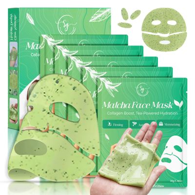 UNIQUE Matcha Green Tea Face Mask - Detoxifying Hydrating Clay Mask for Deep Pore Cleansing, Anti-Aging, Blackhead Removal, Oil Control Radiant Skin - Gentle Formula for All Skin Types