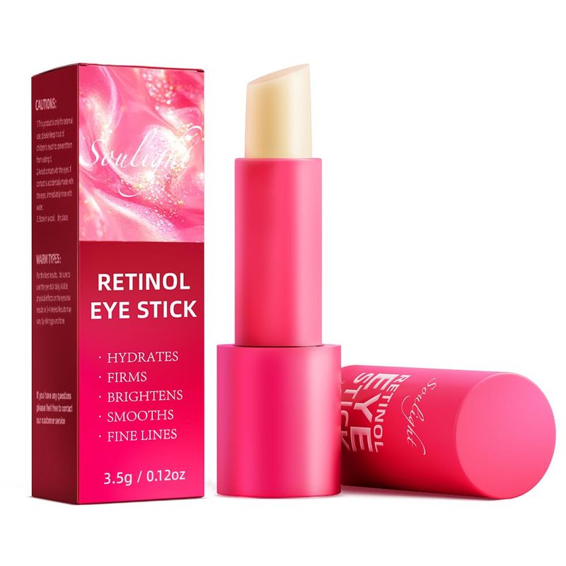 Soulight Retinol Eye Stick, Anti-Aging Eye Cream, Skincare for Wrinkles, Dark Circles, Puffiness - Retinol Eye Balm Moisturizes, Softens Nourish Skin