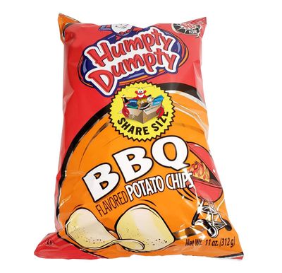 Humpty Dumpty Potato Chips, 8 Ounce, 4 Count, New Larger Family Size Bags (BBQ)