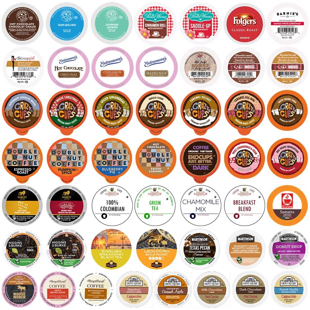 Custom Variety Pack of Coffee, Tea, and Hot Chocolate, Variety, 100 Count