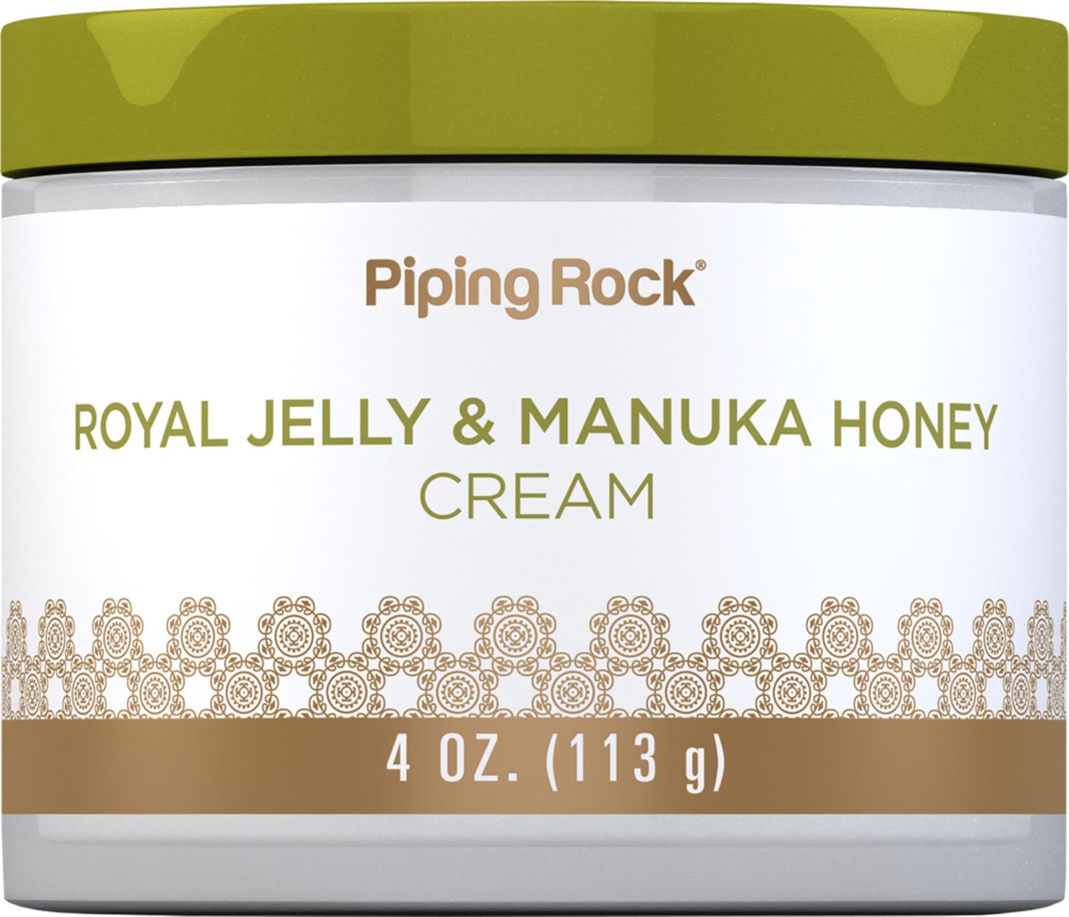 Piping Rock Royal Jelly Cream for Men and Women 4 oz with Manuka Honey Non-GMO, Gluten Free