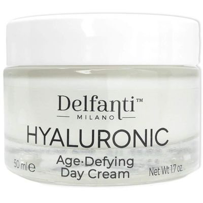Delfanti-Milano HYALURONIC AGE DEFYING DAY CREAM Face and Neck Moisturizer Made in Italy