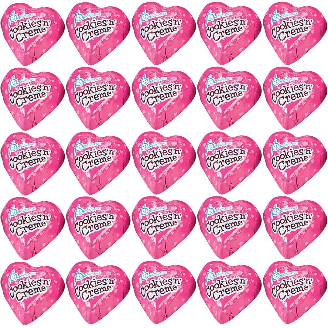 Palmer Cookies Cream Heart Chocolates (Pack of 1128) - Sweet Delicious Treats - Perfect for Valentine&#39;s Day, Christmas, Birthdays More