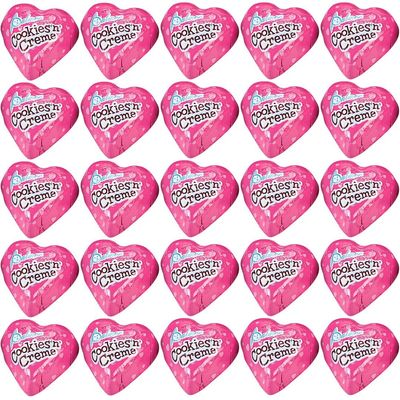 Palmer Cookies Cream Heart Chocolates (Pack of 1128) - Sweet Delicious Treats - Perfect for Valentine&#39;s Day, Christmas, Birthdays More