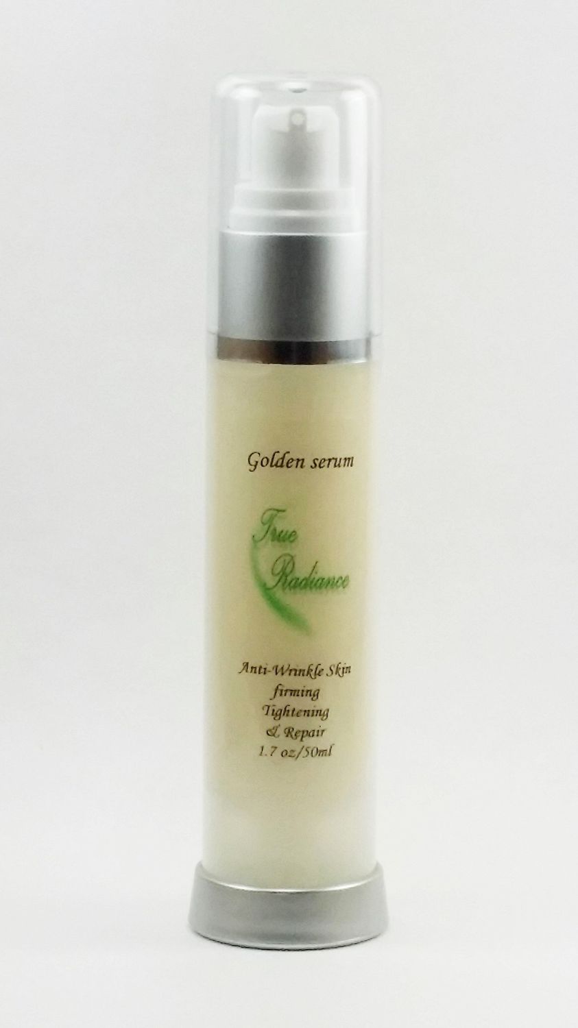 Golden Serum for Skin Tightening, Firming and Sagging Prevention. Has 20 Argireline, Dmae, APT (Marine Algae), Pepha Tight, Hyaluronic Acid, Vitamin C, and Syncoll Paraben Free 50ml1.7 oz