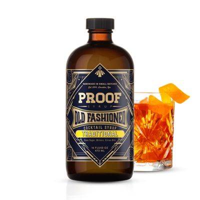 Proof Syrup Old Fashioned Cocktail Mix - Made with Real Bitters Cane Sugar - Traditional Old Fashion Flavor - Fast, Easy, Delicious, Handcrafted Cocktail Syrup - 16oz - 1 Bottle