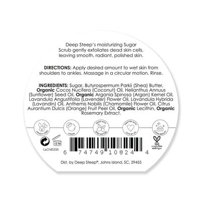 Deep Steep Sugar Scrub, 8oz (Lavender Chamomile)