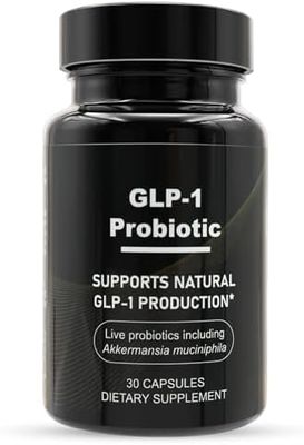 NLIEOPDA GLP-1 Probiotic, AFU Multi-Strain Probiotic Prebiotic, Naturally Akkermansia Muciniphila Probiotic Support GLP-1 Production Curb Appetite for Men Women
