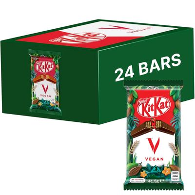 Kit Kat Vegan Chocolate 4 Finger Bar - 24 Pack - Healthy Plant Based Chocolate, Dairy Free Bars - 35 Ounce Total