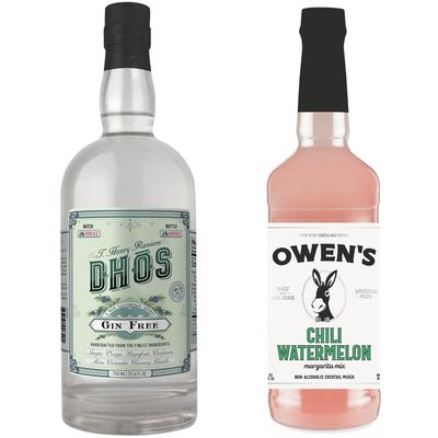 Dh s Handcrafted Non-Alcoholic Gin w 1 Pack Owen s Mixers Chili Watermelon 32 OZ - Keto-Friendly, Zero Sugar, Zero Calories, Zero Proof - 750 ML - Perfect for Mocktails - Made in USA