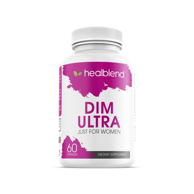 healblend DIM Ultra Dietary Supplement 350mg with Bioperine, Diindolylmethane, Estrogen Metabolism Support, Hormone Balance PMS Relief, 60 Capsules