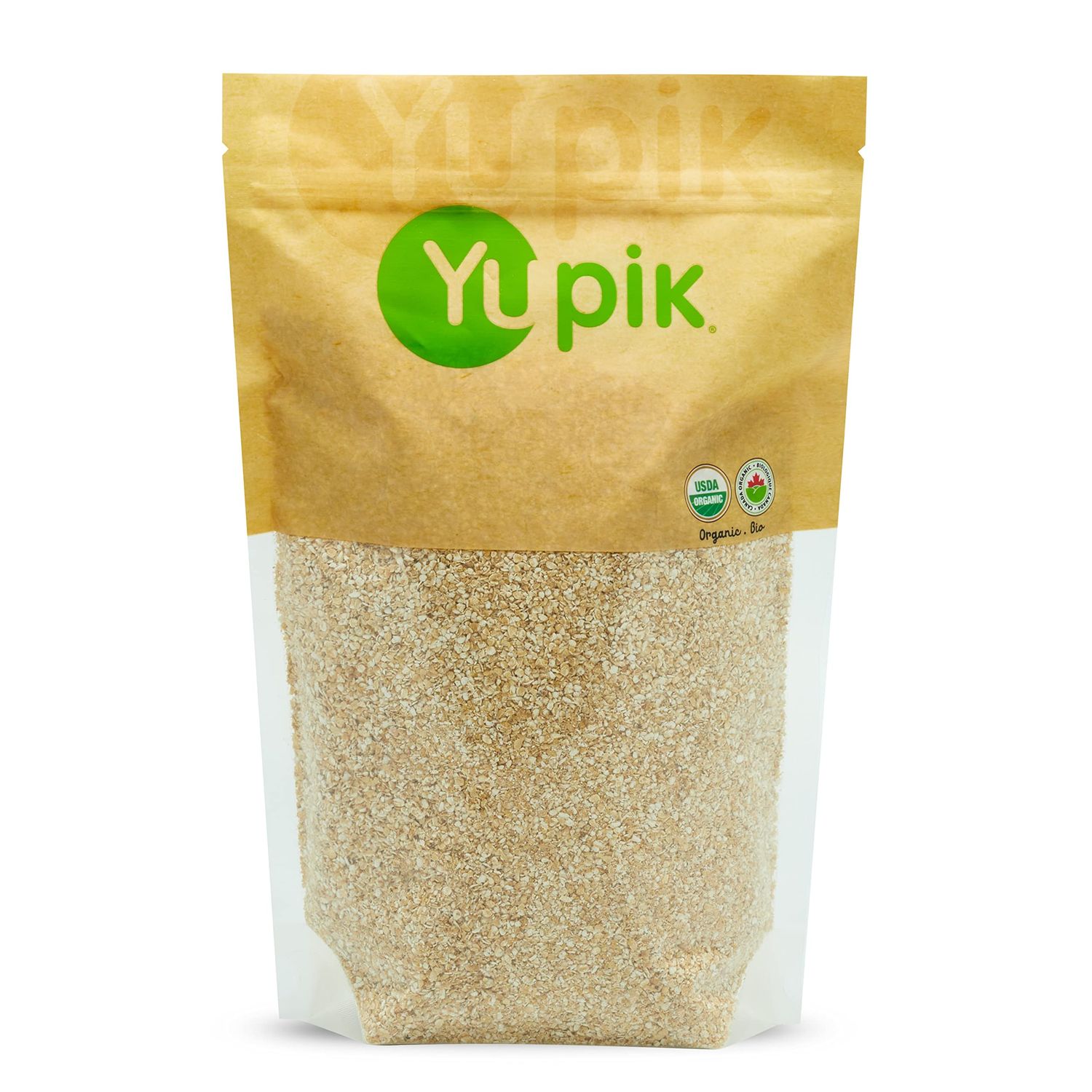 Yupik Organic Oat Bran, Gluten-Free, 2.2 lb (35.2 oz), Non-GMO, Kosher, Vegan, Raw, Made from Hull of Whole Grain Oats, Good Source of Fiber, Ideal for Baking Cooking