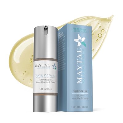 Maytal Skin Serum for Hydration, Anti-Aging - Featuring Fibroblast Technology for Collagen Boost Skin Firmness - Reduces Fine Lines Wrinkles - 1 fl oz
