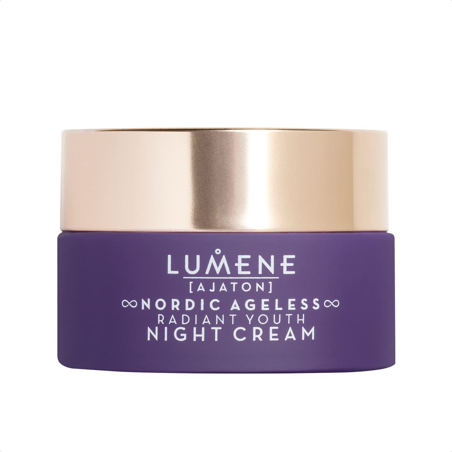 Lumene Ajaton Radiant Youth Night Cream - Rejuvenating Anti Aging Moisturizer with Antioxidants - Face Cream for Fine Lines and Wrinkles - Skin Firming Rejuvenating Night Face Cream (50ml)