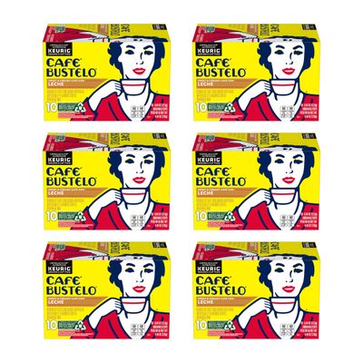 Caf Bustelo Caf con Leche Flavored Espresso Style Coffee, 60 Keurig K-Cup Pods