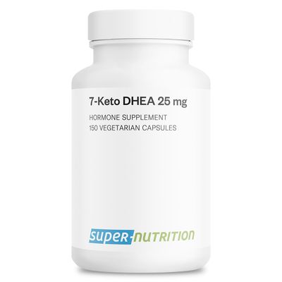 Supersmart - 7-Keto DHEA Supplement 25 mg - Natural DHEA Metabolite Non-GMO Gluten Free - 150 Vegetarian Capsules