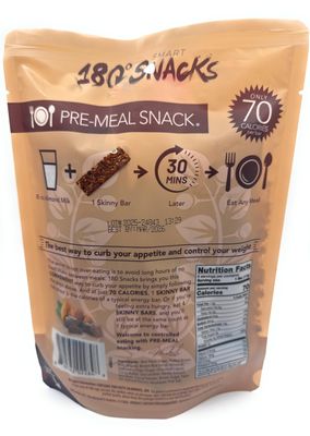 180 Snacks, Skinny Bar, Almonds Chocolate Chips, 6 Bars
