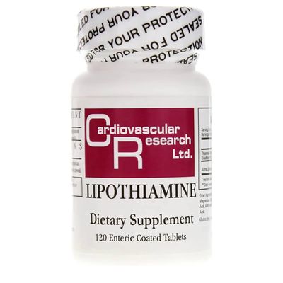 Cardiovascular Research Lipothiamine B Supplement 120 Tablets - Vitamin B1 Now with Alpha Lipoic Acid - 1 X 120 Count