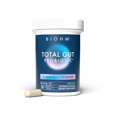 BIOHM Total Probiotic, 30 Billion CFU Daily Probiotics for Women Men (30 Count) Helps Reduce Occasional Gas Bloating, Supports Digestion Total Gut Health, Non-GMO, Vegan