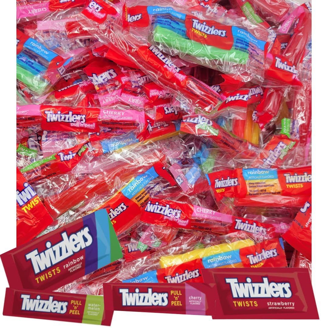 Twizzler Assorted Flavored Licorice Style Candy, Trick or Treat Bulk Party Pack - 1 Pound