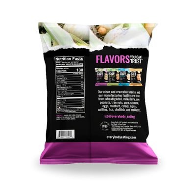 Every Body Eat Snack Thins, Chive Garlic, Gluten Dairy Free, Vegan, School Lunch Snacks, Single Serve (Pack of 20)