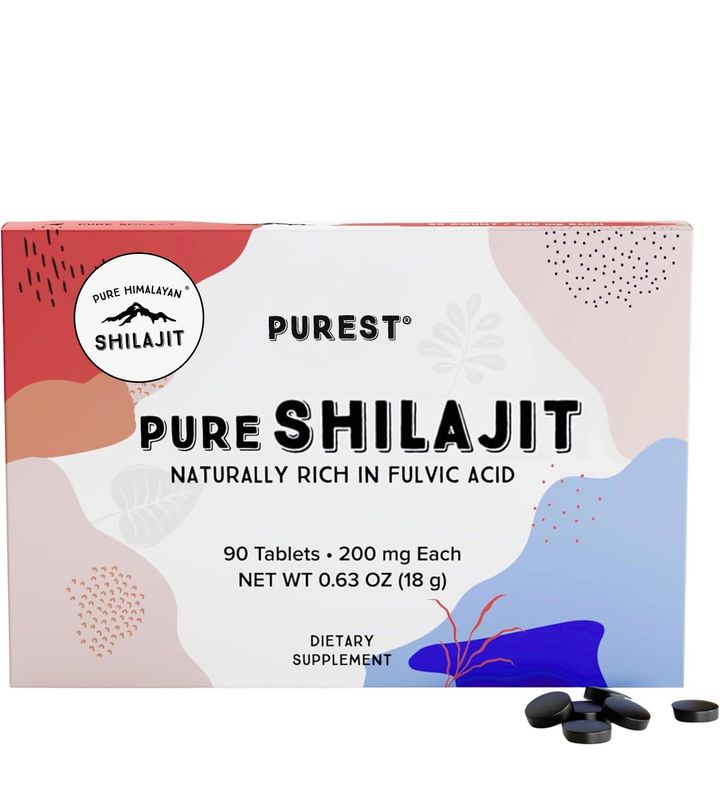Pure Himalayan Shilajit Dry Drops (90 Tablets - 200mg Each) Maximum Potency Pure Shilajit for Men with 85 Trace Minerals Fulvic Acid for Metabolism, Energy Immune Support