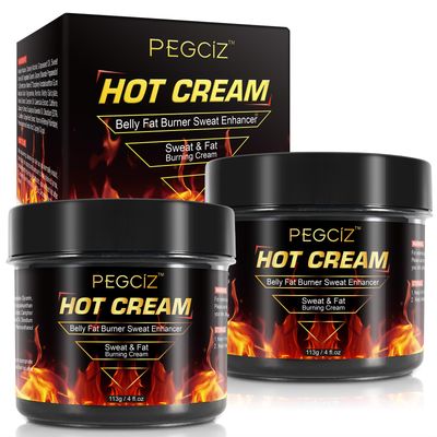Hot Cream 2 Pack, Sweat Cream for Belly Fat Burner for Women, Fat Burning for Belly Natural Weight Loss, 7 Days Flash, Cellulite Treatment for Thighs Legs Abdomen Arms and Buttocks